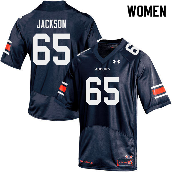 Women #65 Alec Jackson Auburn Tigers College Football Jerseys Sale-Navy - Click Image to Close